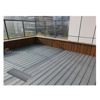 Revêtement de sol en composite bois-plastique OEM, design moderne, joint invisible, pose facile par clic