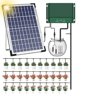 太阳能灌溉系统10w滴灌套件自动浇水批发植物床和温室花园浇水系统