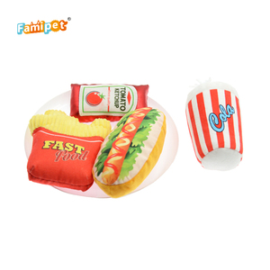 Jouet en peluche couineur pour chien Famipet, personnalisé OEM, en forme de chips, hot-dog, cola, fast-food - Product Image 6