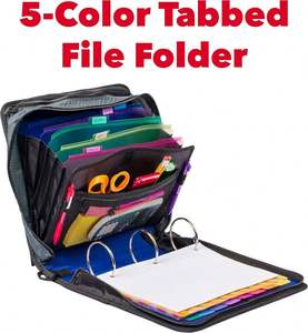 Free Sample <b>3</b>-<b>Ring</b> <b>Binder</b> Zipper It Holds 400 Sheets Compatible Page Protectors Built-in Net Pen Holder Made Durable Polyester - Product Image 6