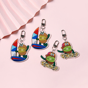 Customized PVC Acrylic <b>Keychain</b> UV Printing <b>Anime</b> Pattern Double-Sided Transparent Pendant Fashion Trend Souvenir Gift - Product Image 1
