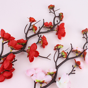 Plum Blossom Branch Cake Toppers Red And Pink Plastic Reusable For Birthday Decorations - Product Image 3