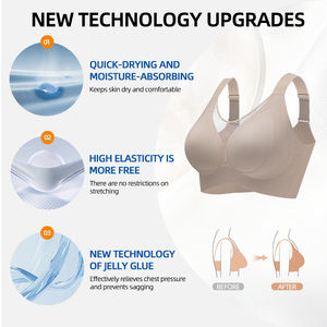 Reggiseno con spalline larghe ad alto elastico supporto per l'usura quotidiana reggiseno da allattamento Oem per taglie forti abbigliamento Casual mamme incinte - Product Image 4