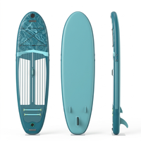 Planche de paddle gonflable tout-terrain légère en PVC pour adultes - Planche de sport nautique portable pour la pêche