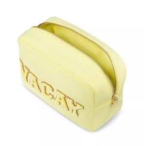 Trousse de maquillage cosmétique Sacs pour dames Pochette zippée en nylon Patches chenille Vacay Banana Grande pochette Trousse de maquillage Sublimation - Product Image 2