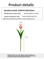 Bunga Tulip Buatan Tangan untuk Pernikahan, Buket Palsu, Properti Foto, Dekorasi Rumah - Bahan Poliuretan Grosir