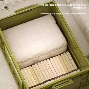 Scatola di Stoccaggio Pieghevole in Plastica per Dormitorio Studentesco e <span class=keywords><strong>Auto</strong></span>, Extra Large e Rinforzata, per Libri, Vestiti e Oggetti Vari, con Ruote - Product Image 2