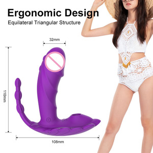 Draadloze afstandsbediening met 8 frequenties, Bluetooth <span class=keywords><strong>Wifi</strong></span> dildo zuigvibrator vibrerende pen dildo voor vrouwen - Product Image 6