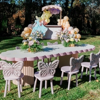 Chaise en rotin pour enfants sur le thème des fées avec papillon, conception de sécurité pour les fêtes d'anniversaire, jardin, salon et cuisine, utilisation 2026