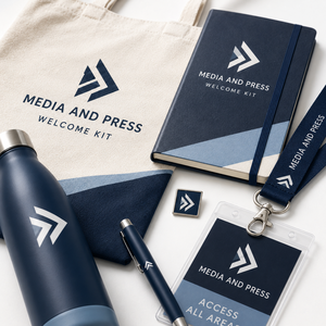 Kit di Benvenuto Personalizzato per Media e Delegati Eventi OEM ODM con Borsa, Taccuino e Bottiglia - Product Image 3