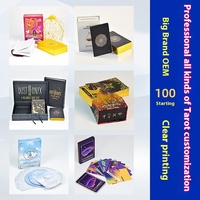 Modèles de boîtes de cartes gratuits, personnalisés, jeu de 44 cartes imprimées, papier durable, écologique, cartes de tarot recto-verso