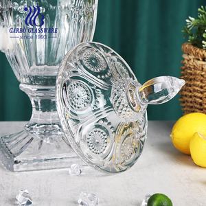 เครื่องจ่ายแก้ว2L ใสทรงดอกทานตะวันเครื่องจ่ายเครื่องดื่มและน้ำผลไม้ปราศจากการรั่วซึมขนาด2000มล. สำหรับเก็บอาหารและใช้ในบ้าน - Product Image 5