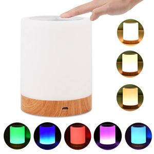 Luz Nocturna Creativa con Diseño de Madera, Recargable, Táctil, con Sensor de Presión, Luz Ambiental con Soporte - Product Image 2