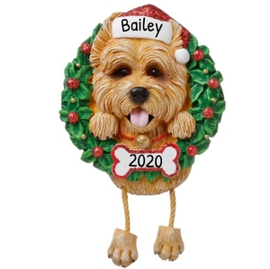 Décorations de Noël personnalisées en résine : <span class=keywords><strong>Cairn</strong></span> Terrier et couronnes pour la boutique de Noël. Un cadeau personnalisé pour les amoureux des chiens - Product Image 3