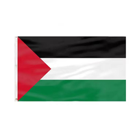 Inventaire en vrac en gros 150*90cm drapeau de Palestine en polyester promotionnel en forme de rectangle avec Nuoxin