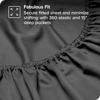 Ensemble de draps en bambou Cloudland, ensemble de draps en bambou personnalisé, 4 pièces, ensembles de draps en bambou