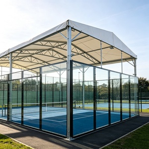 All Weather Non Slip Outdoor Panoramic Padel Tennis Court Floor Cover <b>Tent</b> Portable Hot Dip Galvanized Metal Structure <b>Canopy</b> - Product Image 1