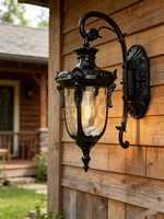 Lampe murale étanche pour extérieur, design créatif, style américain et français, lampes murales décoratives pour cour, éclairage LED électrique pour jardin