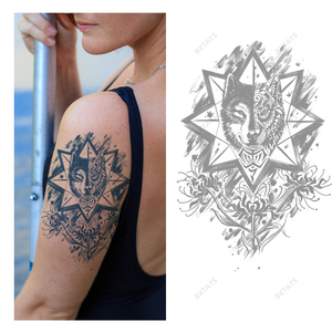 Bxats – fournitures de <span class=keywords><strong>tatouage</strong></span> en gros, encre de jus de fruit, <span class=keywords><strong>tatouage</strong></span> de loup durable 15 jours, bras épaule jambe, autocollant de <span class=keywords><strong>tatouage</strong></span> Semi-Permanent imperméable - Product Image 6