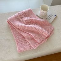 Écharpe en tricot torsadé faite à la main, douce, moelleuse, chaude, épaisse, en tricot chunky, pour femme, couleur unie, idéale pour l'hiver et les journées froides