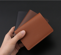 Dompet kecil kulit PU harga pabrik untuk pria dompet Premium dengan kancing tas kartu kredit Ultra tipis dompet koin satu dolar