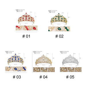 韩式大时尚奢华合金新娘头饰14厘米闪亮水钻舞会发饰浪漫高贵女士皇冠 - Product Image 5