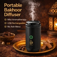 Brûleur à Bakhoor Arabe Rechargeable par USB, Encensoir Électrique Sans Flamme, Chauffe-Encens Portable Électrique