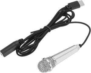 Microfono USB C <span class=keywords><strong>Portatile</strong></span> per Karaoke, Microfono Cablato per Telefoni Android, per Registrazione Vocale, Canto, Interviste e Vlog - Product Image 1