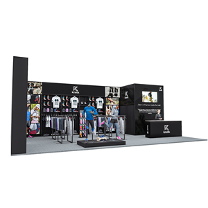 6x9M Modular nhôm Booth với thay đổi phòng và quần áo Kệ thể thao thương hiệu quần áo gian hàng Triển Lãm Đứng - Product Image 6