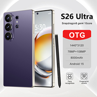 Teléfono Móvil Original 5G S26 Ultra, Pantalla de 7.3 Pulgadas, 16G+1T, 8000 mAh, 78MP+108MP, Android 15, Doble SIM, Desbloqueo Facial
