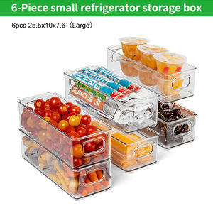 Organizador de cocina al por mayor, frigorífico transparente, congelador, organizador de almacenamiento, contenedores de nevera, almacenamiento apilable - Product Image 3