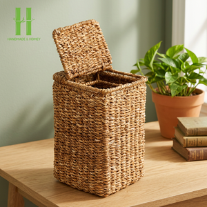 Handwoven Seagrass Storage Basket Home Decorative Christmas Decorations Gifts Laundari Basket jiahao Storage Boxes & Bins OEM - Product Image 1