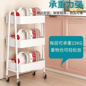 <b>Storage</b> Cart 3 Tier Metal With Wheels Movable Organizer For Kitchen Living Room Bedroom Toy Food <b>Storage</b> Easy <b>Cleaning</b> - Product Image 5