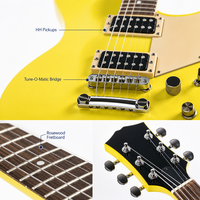 Guitare électrique GALYDA avec touche en palissandre, corps en acajou, configuration de micros H-H, finition mate, 6 cordes
