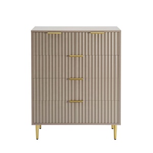 Tallboy <strong>Tall</strong> Boy Chest <strong>of</strong> <strong>Drawers</strong> Living Room Hallway Furniture Wooden Fluted 5 <strong>Drawer</strong> Dresser for Bedroom - Product Image 4