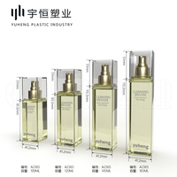 Flacon carré de luxe en plastique pour sérum et lotion de soin de la peau, tonique hydratant cosmétique, brume corporelle avec pompe pulvérisatrice