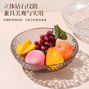 Plateau à fruits transparent avec base en acier inoxydable, bol à collation créatif pour la décoration du salon - Product Image 4