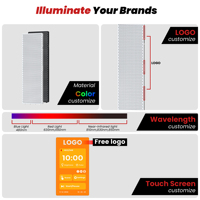 IDEATHERAPY RLPRO2000 Panneau de luminothérapie rouge à haute irradiation avec écran tactile et contrôle par application, sur support à roulettes