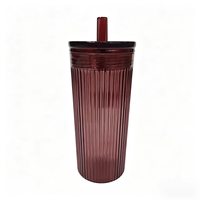 Gobelet mignon et écologique de 700 ml, bouteille d'eau sans BPA de qualité alimentaire avec paille, poignée et couvercle avec boucle de suspension