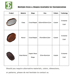 Tác phẩm nghệ thuật cloisonne gỗ-Shishi ruiyi & khay trà hồng may mắn - Product Image 6