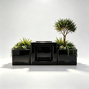 Fontaine d'eau artificielle en résine et fibre de verre H175, cascade à circulation d'eau, résistante aux UV et aux intempéries, pour jardin et patio. - Product Image 6