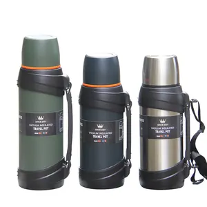 Large Capacity Food Grade Stainless Steel Vacuum Flask With Cup And Handler