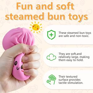 2026 Hot Selling Dumpling <b>Squeeze</b> Squishy Toys Fidget Toy 3D Stress <b>Ball</b> Funny Stress Relief Plastic 10cm - Product Image 2
