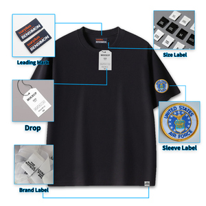 T-<span class=keywords><strong>Shirt</strong></span> Unisex Personalizzata con Logo del Marchio, 260gsm 100% Cotone, Oversize Nera, Stampa in Rilievo, Collo Tondo - Product Image 4