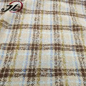 Hete Verkoop Zware Dobby Tweed Kleurrijke Geweven Polyester Geruit Stof Voor Jas, Jurk, Tas Blazer - Product Image 5