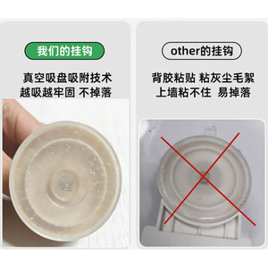 Suction Cup Hooks Rectangle Hook Type For <b>Door</b> Back Clothes Bag Storage Strong Load Bearing Capacity Bedroom Organizer - Product Image 2