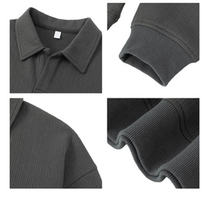Camiseta TKAN420D Personalizada para Hombre, Estilo Casual, 100% Algodón, Tejido de Punto, Cuello Polo, Corte Holgado, Hombros Caídos - Product Image 3