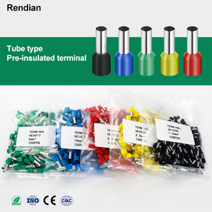 Bouchon isolant en cuivre pour <span class=keywords><strong>tube</strong></span> de type 22-4AWGE, borne de connexion 0,3/0,5/0,75/1/1,5/2,5/4/6/10/<span class=keywords><strong>16</strong></span>/25 mm ㎡   100 pièces par paquet - Product Image 1