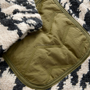 Giacca in Pile Sherpa con Blocchi di Colore Personalizzati per Donne, Giacche Borg Invernali - Product Image 6