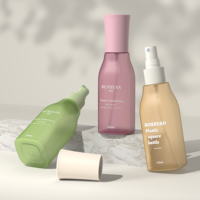 Flacon pulvérisateur vide en PET mat de 120 ml, vaporisateur de parfum d'ambiance pour soins capillaires de 200 ml, flacon pulvérisateur de toner cosmétique de 100 ml avec bouchon